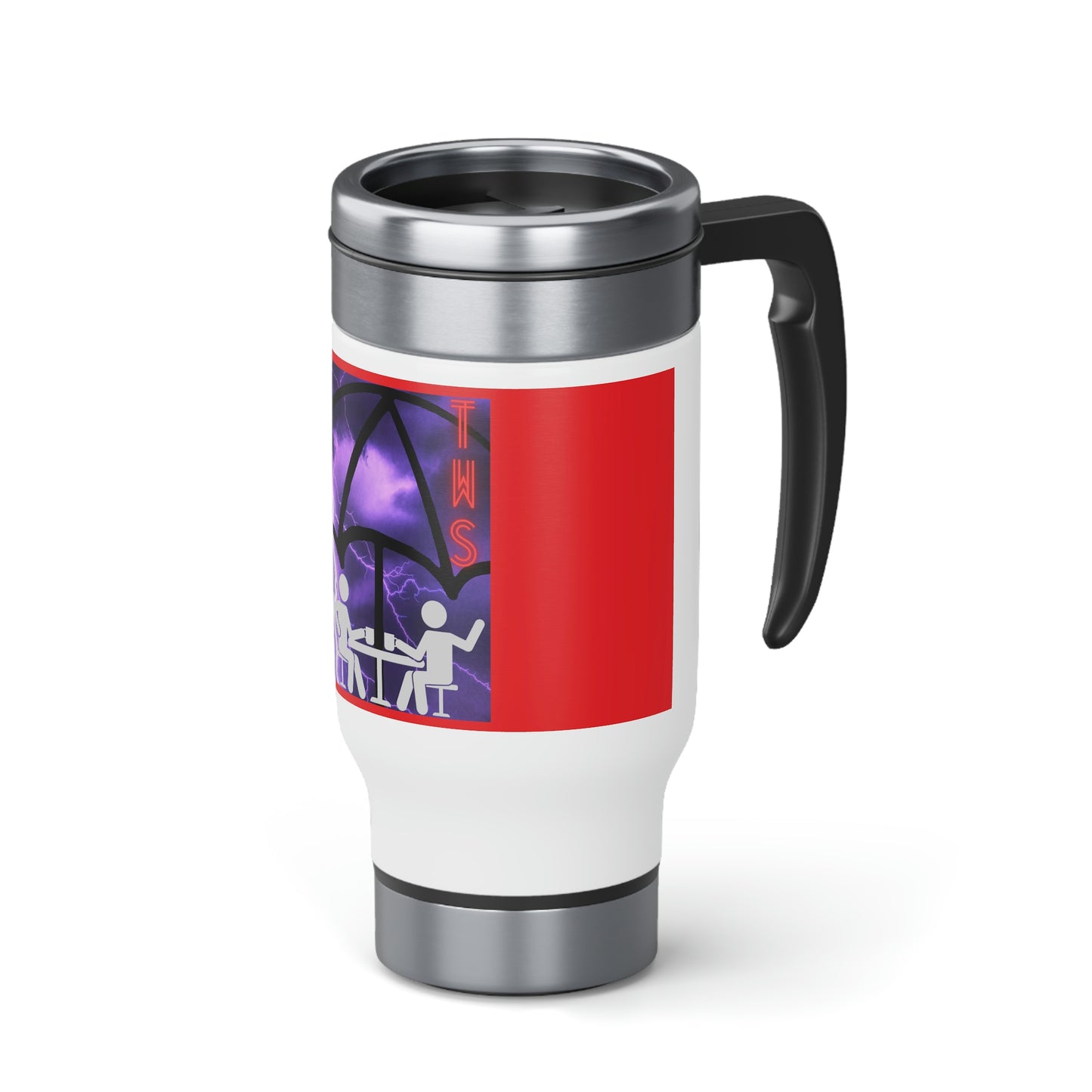 TWS Travel Mug (Steel, 14oz, w/ Handle)