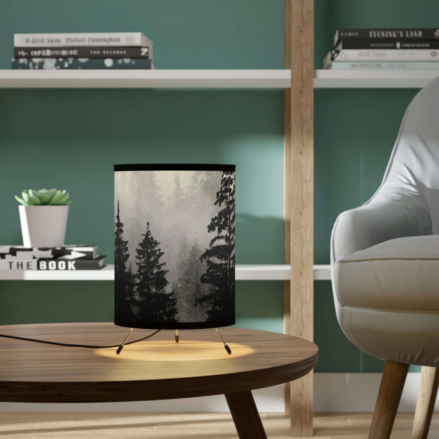 Entertain This: Tripod Lamp with High-Res Printed Shade, US\CA plug