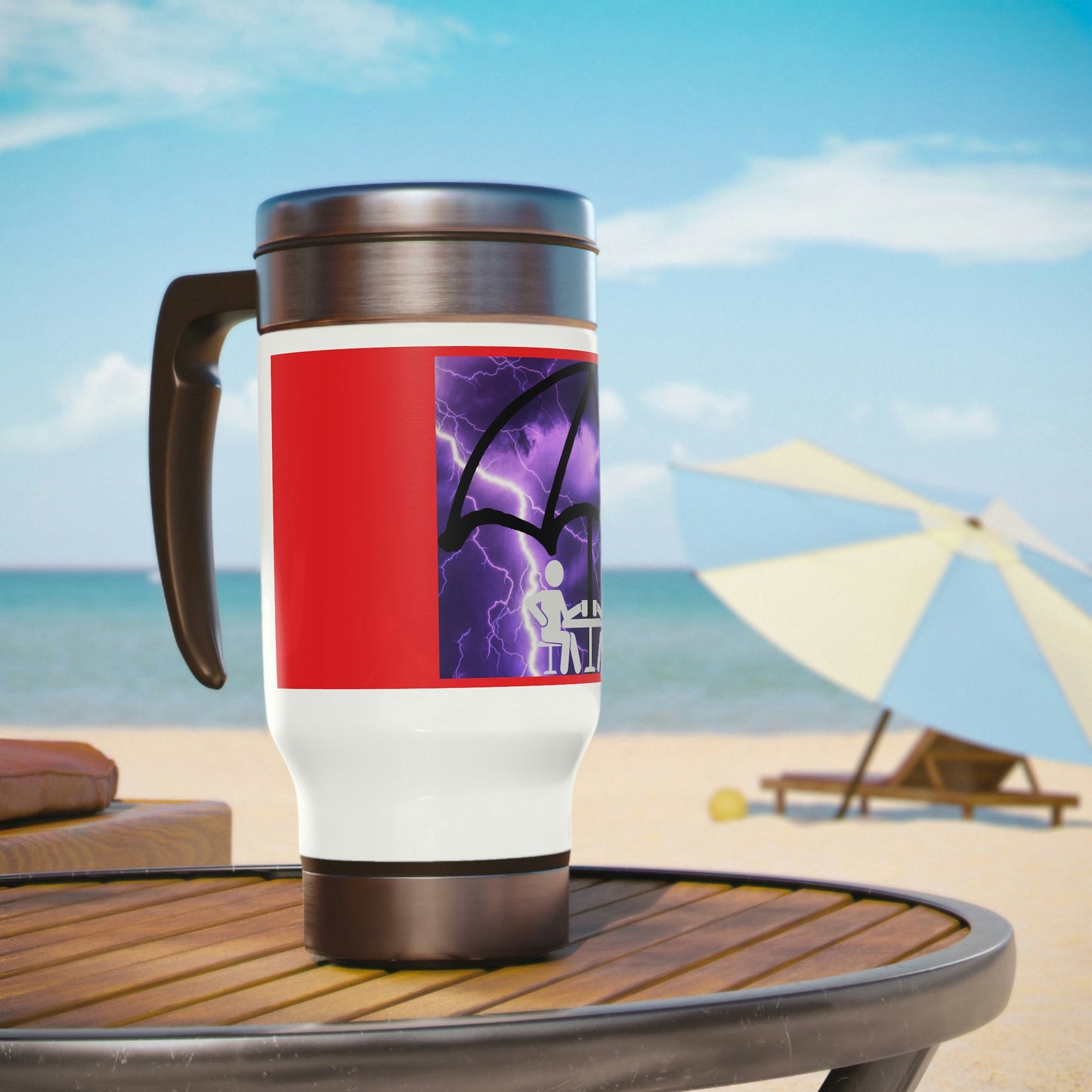 TWS Travel Mug (Steel, 14oz, w/ Handle)